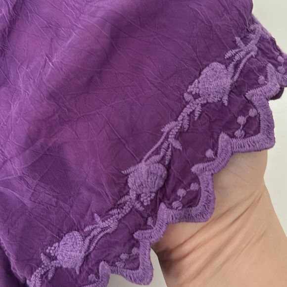 Johnny Was - Purple Embroidered Women's Top Large - Picture 8 of 11